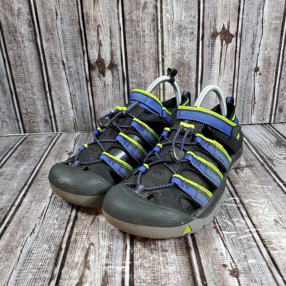 Keen Youth Newport H2 Waterproof Black Blue Water Hiking Sandals Outdoor Size 7